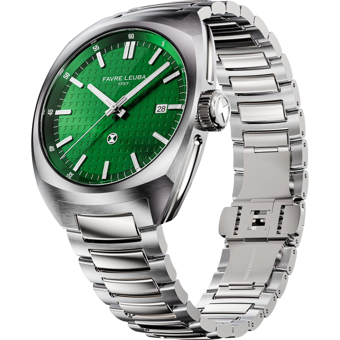 Favre Leuba 00.20102.102.03.200 Chief Date Green Dial on Bracelet