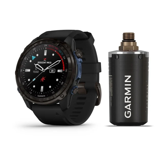 Garmin Descent Mk3I – 51 Mm Carbon Gray DLC Titanium With Black Silicone Band And Descent T2 Transceiver