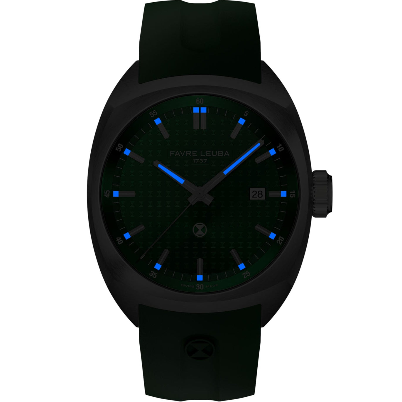 Favre Leuba 00.20102.102.03.303 Chief Date Green Dial on Strap