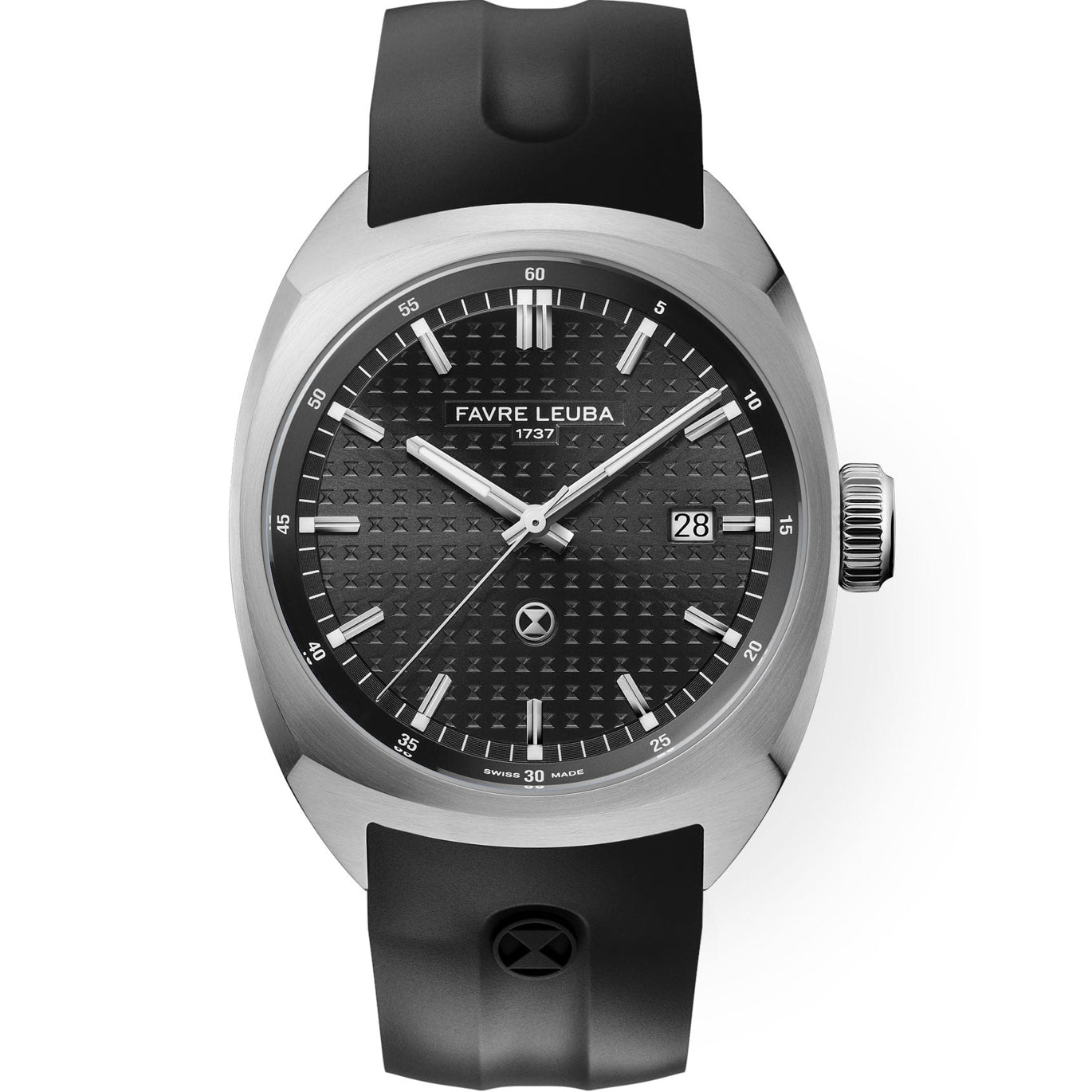 Favre Leuba 00.20102.102.01.301 Chief Date Black Dial on Strap