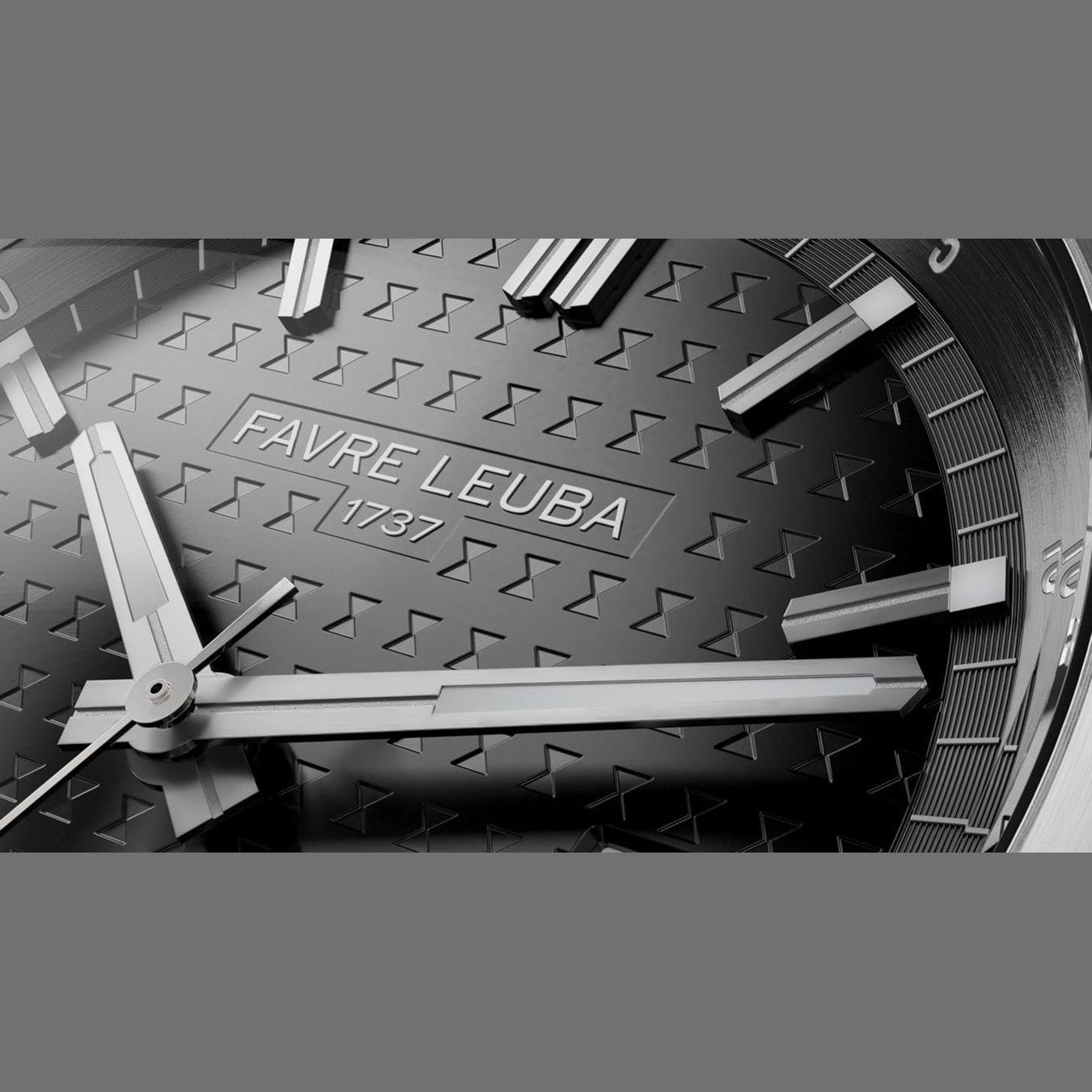 Favre Leuba 00.20102.102.01.301 Chief Date Black Dial on Strap