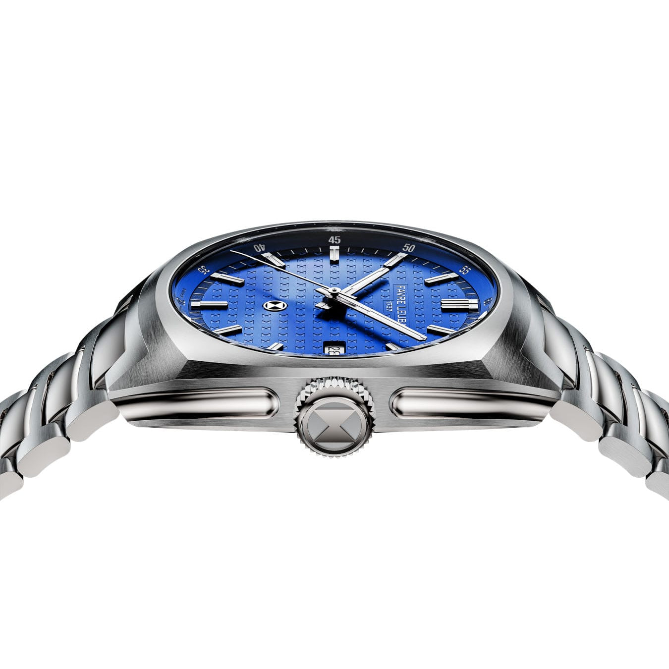 Favre Leuba 00.20102.102.02.200 Chief Date Blue Dial on Bracelet