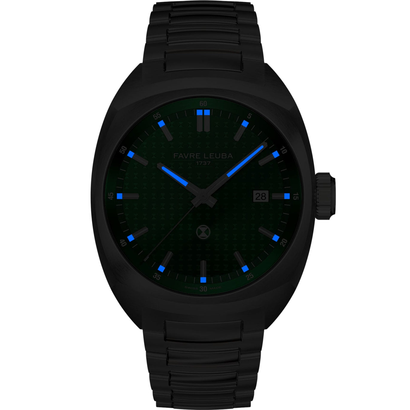 Favre Leuba 00.20102.102.02.200 Chief Date Blue Dial on Bracelet