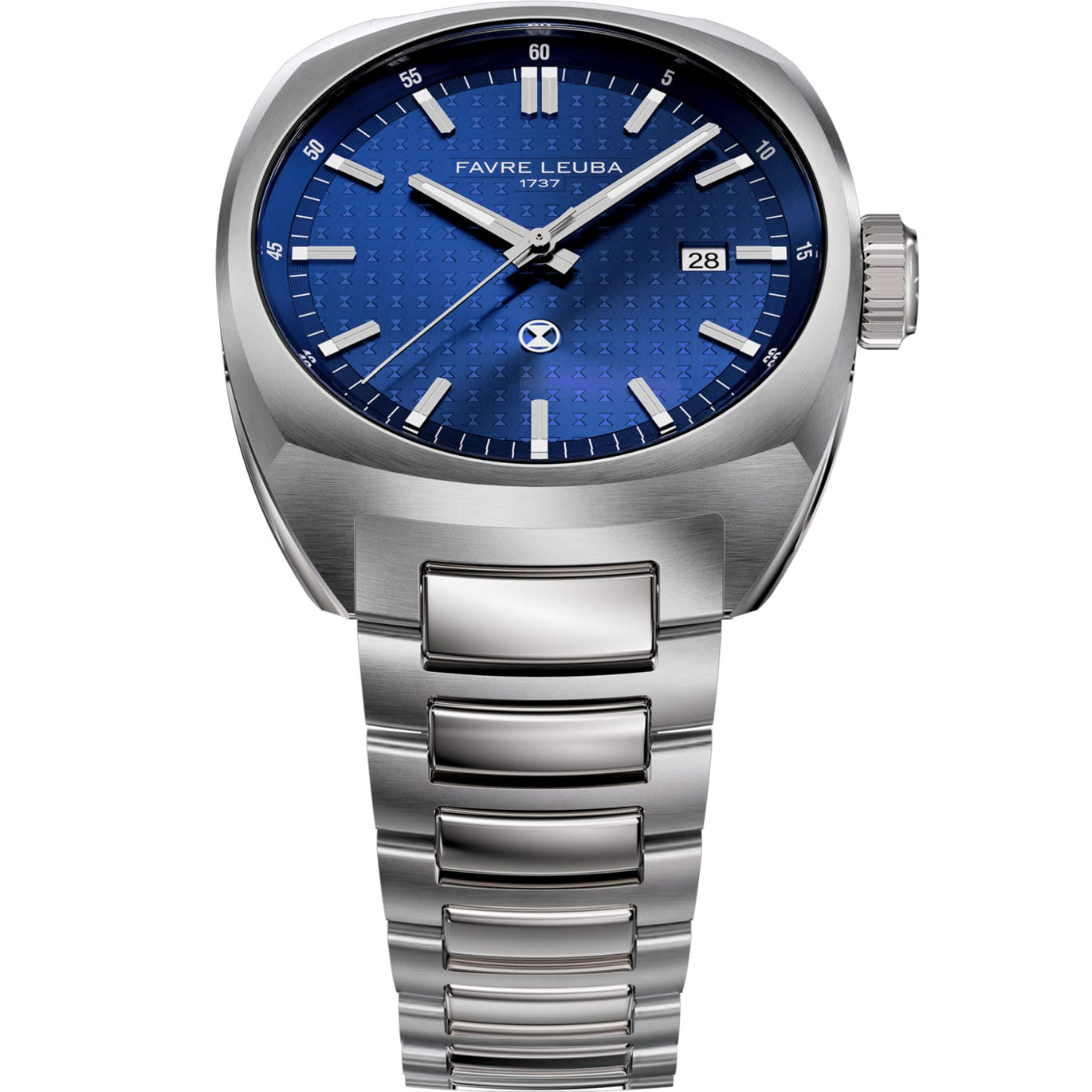 Favre Leuba 00.20102.102.02.200 Chief Date Blue Dial on Bracelet