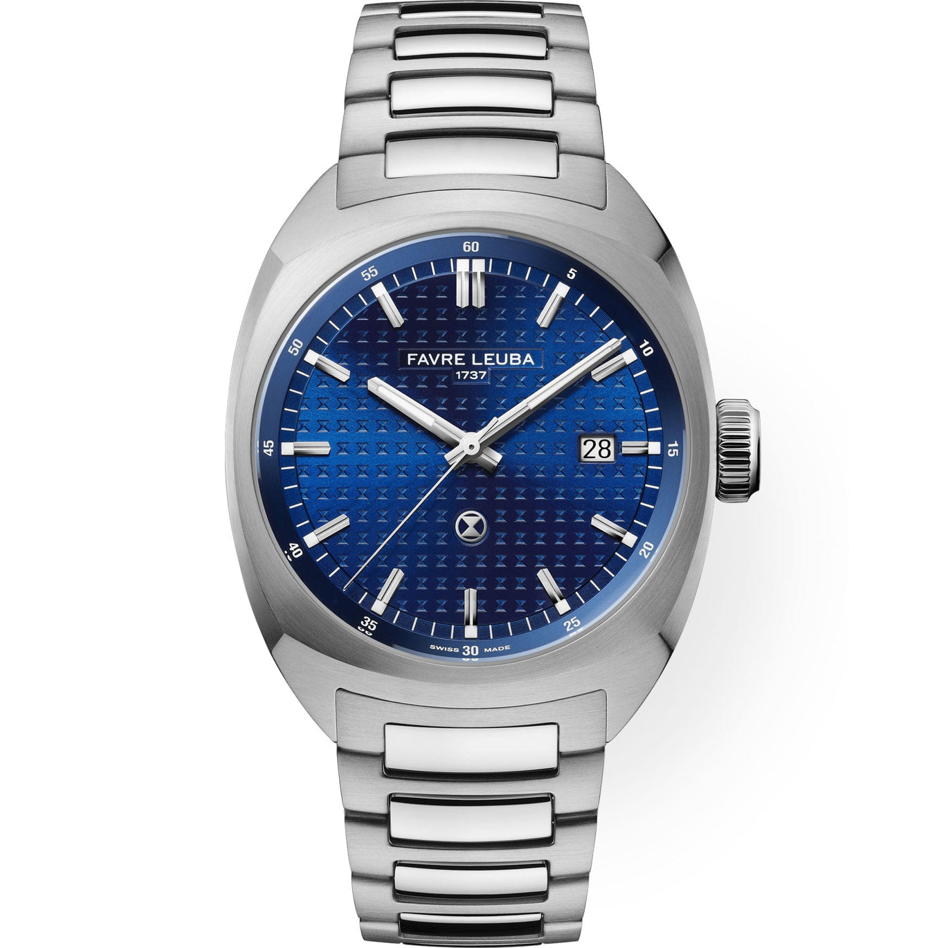 Favre Leuba 00.20102.102.02.200 Chief Date Blue Dial on Bracelet