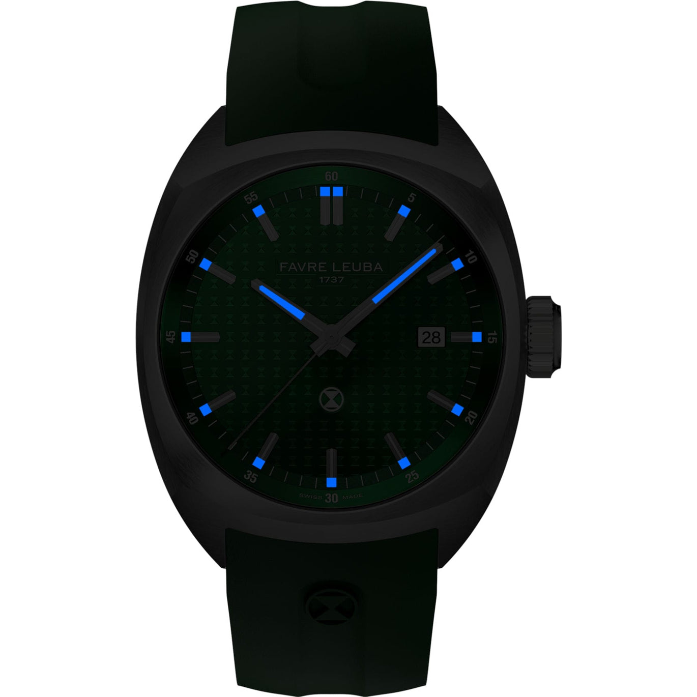 Favre Leuba 00.20102.102.02.302 Chief Date Blue Dial on Strap