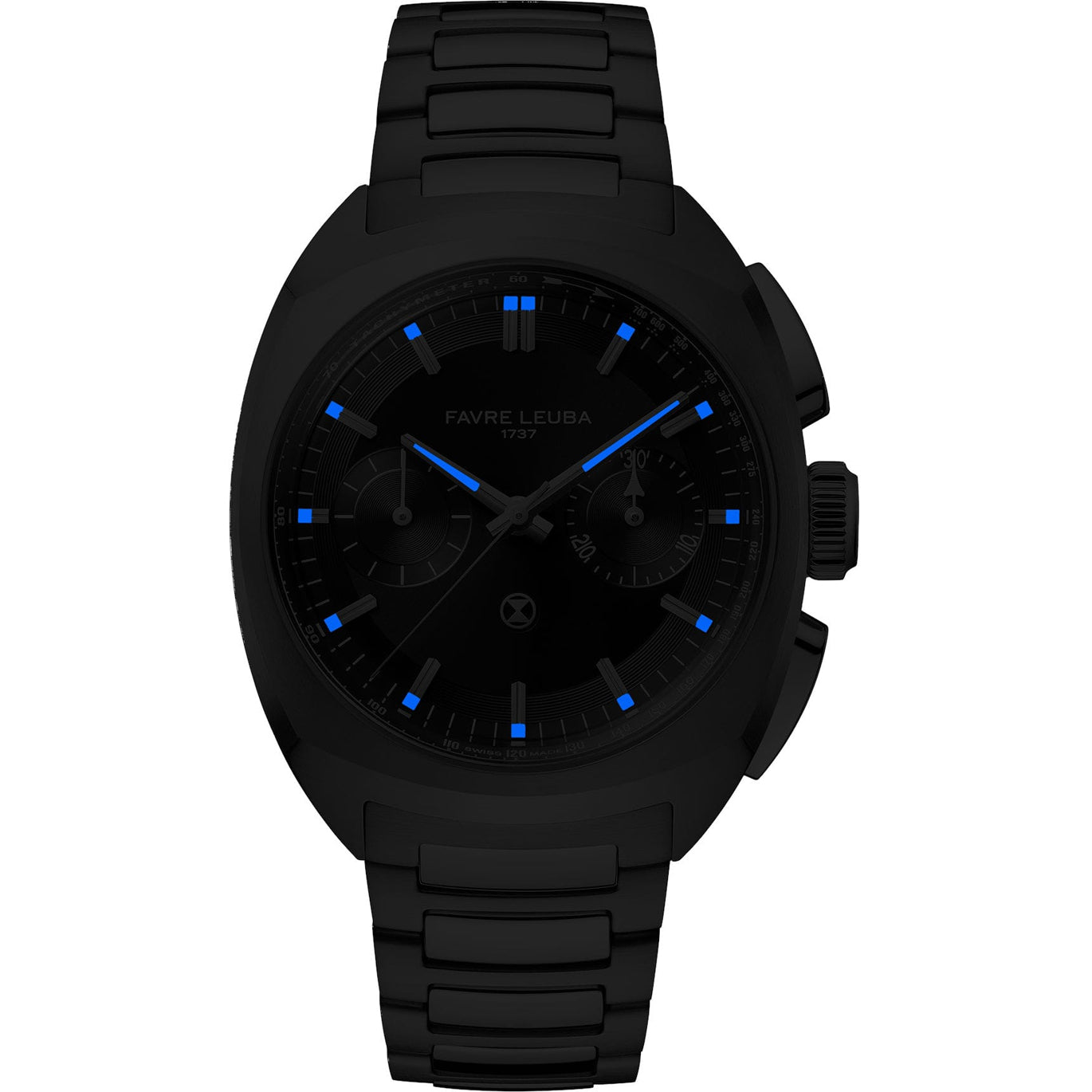 Favre Leuba 00.20101.113.02.200 Chief Chronograph Blue Dial on Bracelet