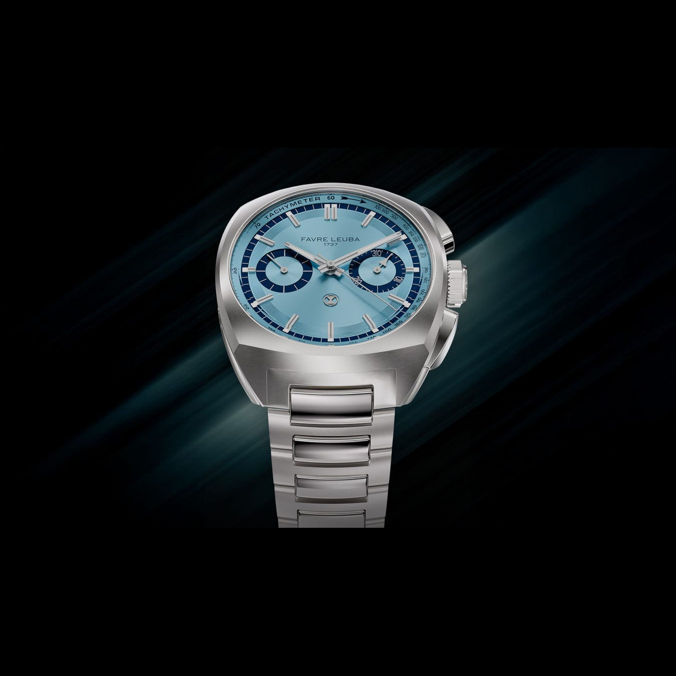 Favre Leuba 00.20101.113.04.200 Chief Chronograph Blue Dial on Bracelet