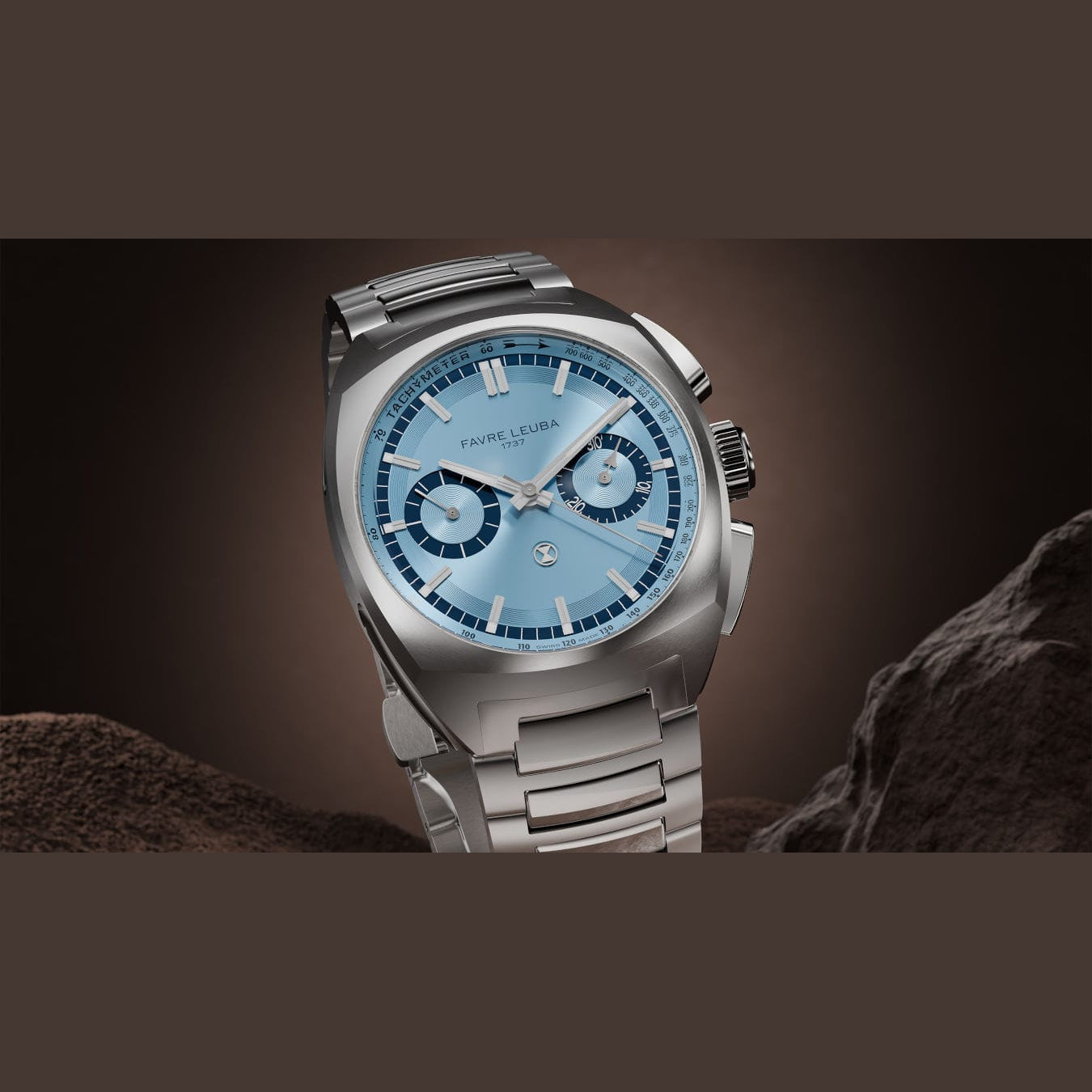 Favre Leuba 00.20101.113.04.200 Chief Chronograph Blue Dial on Bracelet