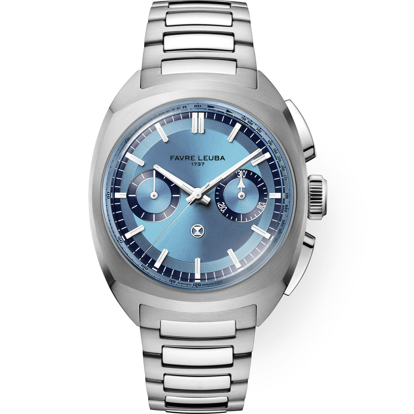 Favre Leuba 00.20101.113.04.200 Chief Chronograph Blue Dial on Bracelet