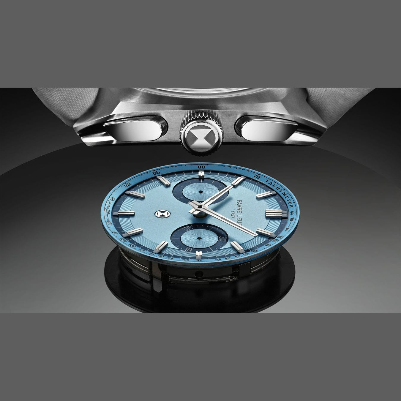 Favre Leuba 00.20101.113.04.304 Chief Chronograph Blue Dial on Strap