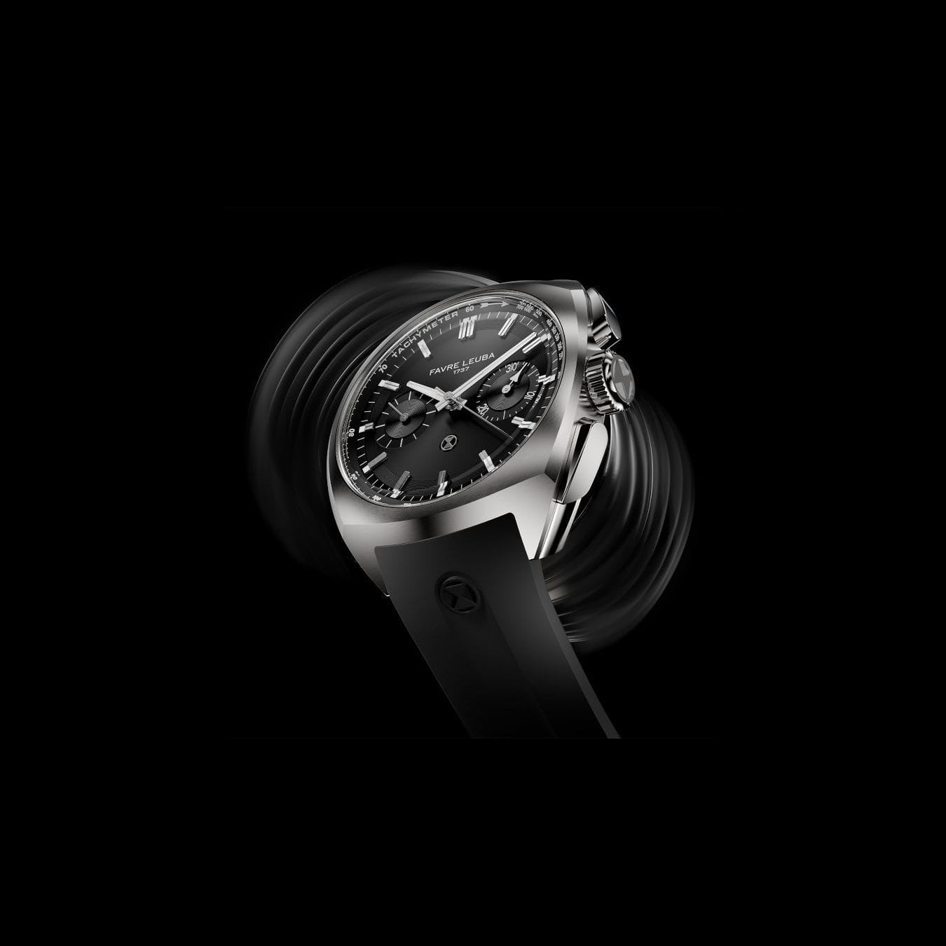 Favre Leuba 00.20101.113.01.301 Chief Chronograph Black Dial on Strap