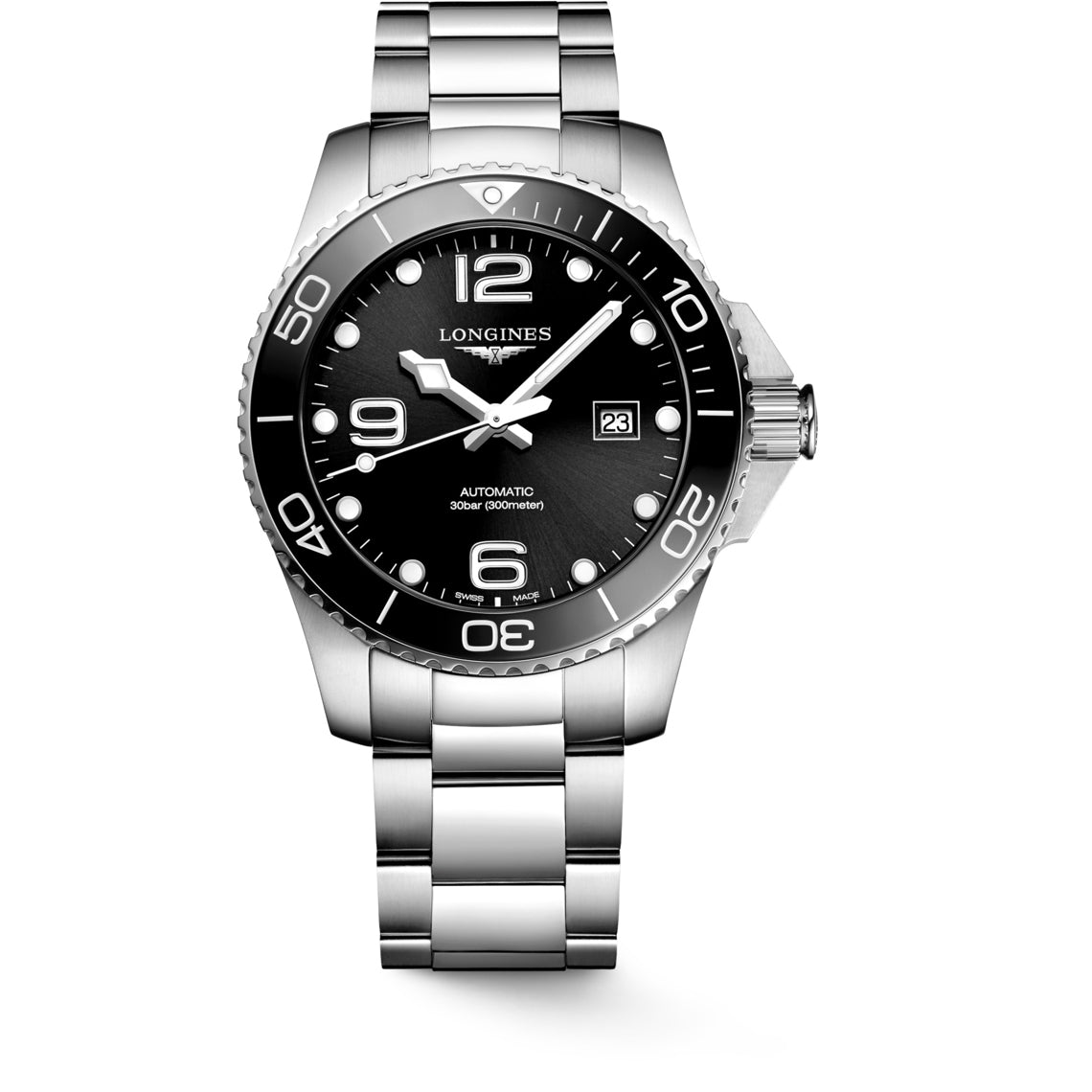 Longines L3.782.4.56.6 Hydroconquest 43mm Black Dial On Bracelet