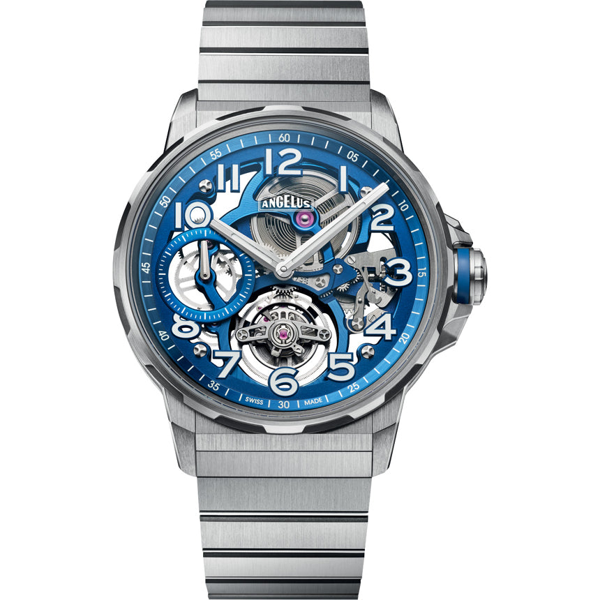Angelus 0TSZF.U01A.M009T Flying Tourbillon Titanium Blue