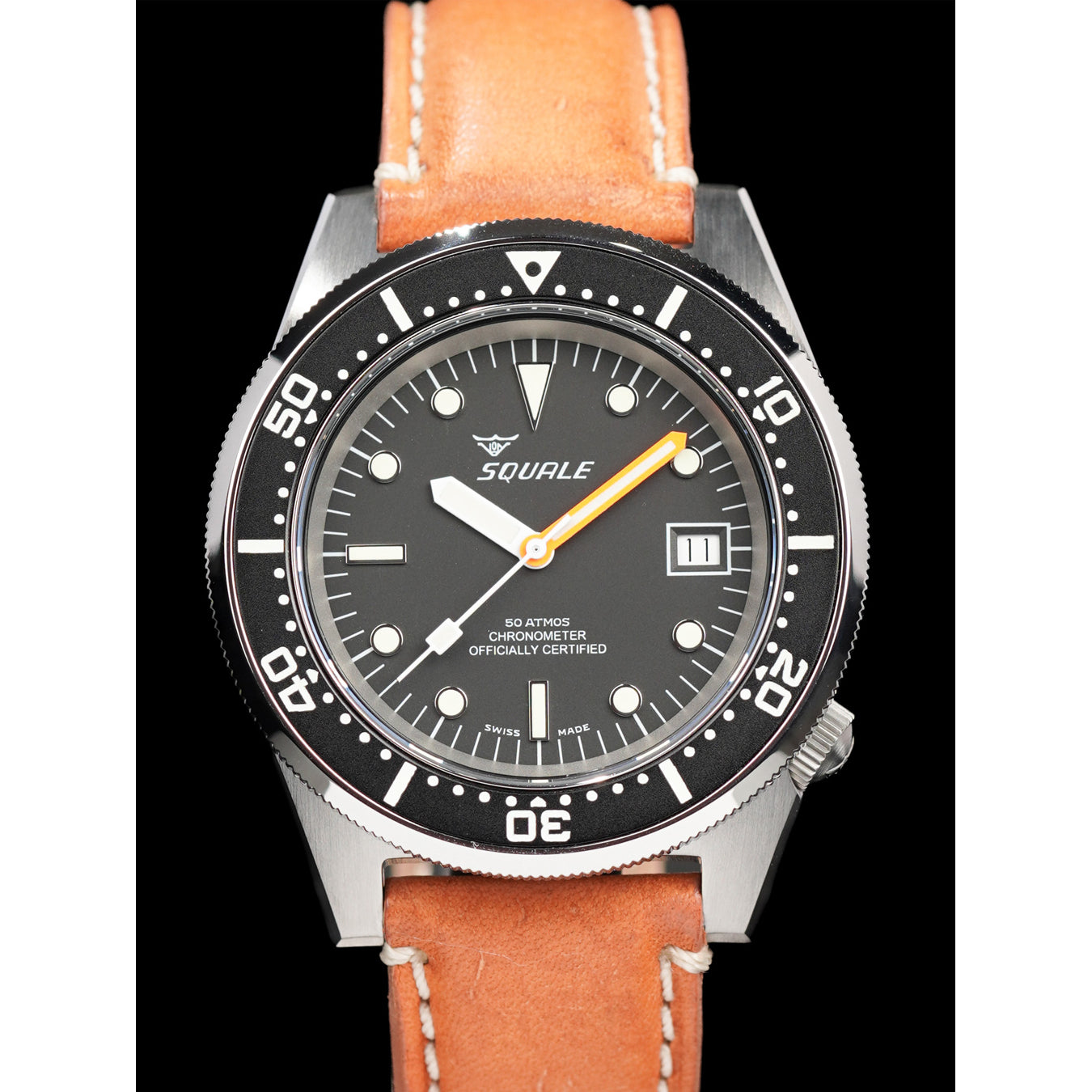 Squale 1521 Classic COSC Steel Black 1521COSCL.SQ20B