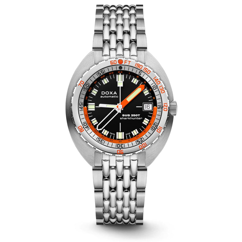 DOXA 855.10.101.10 SUB 250T GMT Sharkhunter On Stainless Steel Bracelet