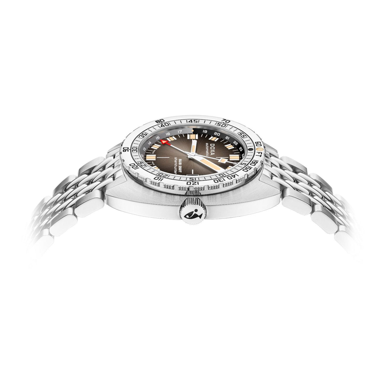 DOXA 855.10.101V.10 SUB 250T GMT Sharkhunter Vintage On Stainless Steel Bracelet
