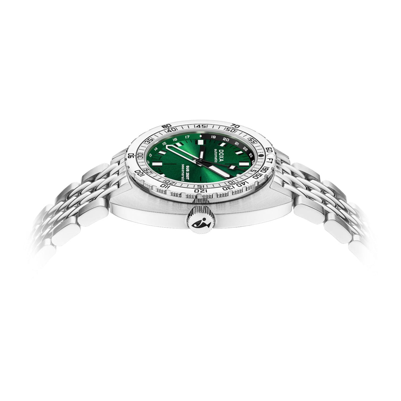 DOXA 855.10.131.10 SUB 250T GMT Sea Emerald On Stainless Steel Bracelet