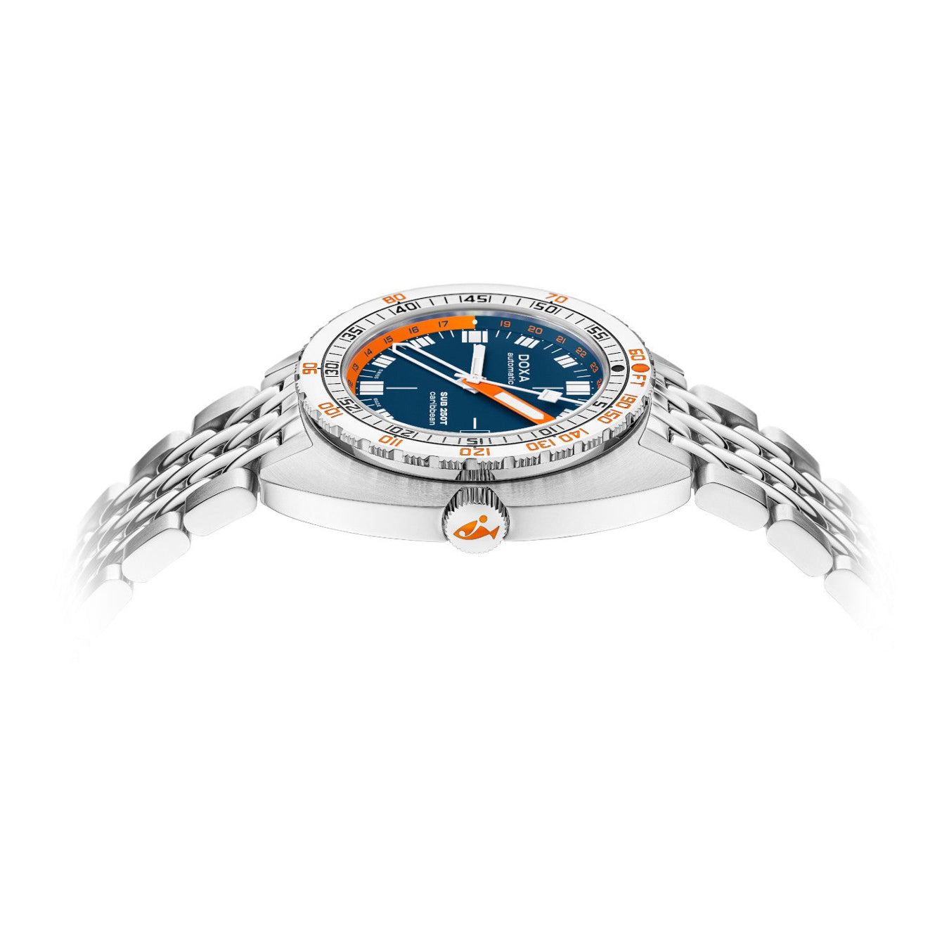 DOXA 855.10.201.10 SUB 250T GMT Caribbean On Stainless Steel Bracelet