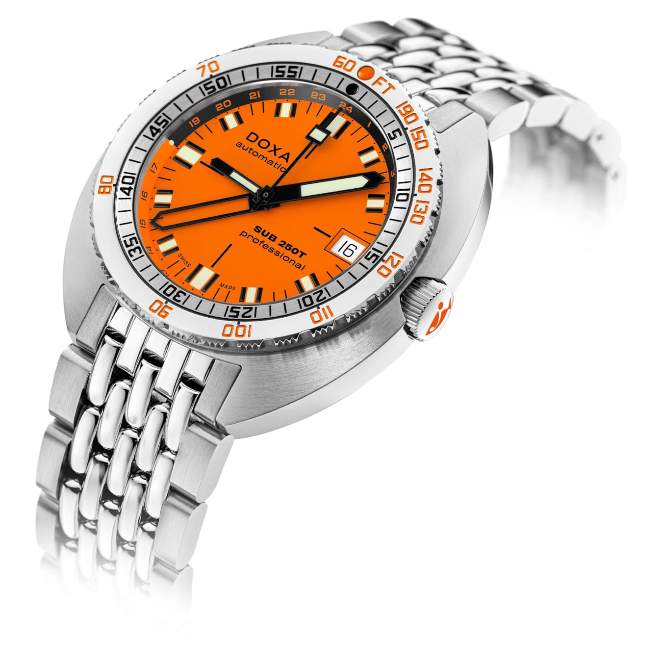 DOXA 855.10.351.10 SUB 250T GMT Professional On Stainless Steel Bracelet