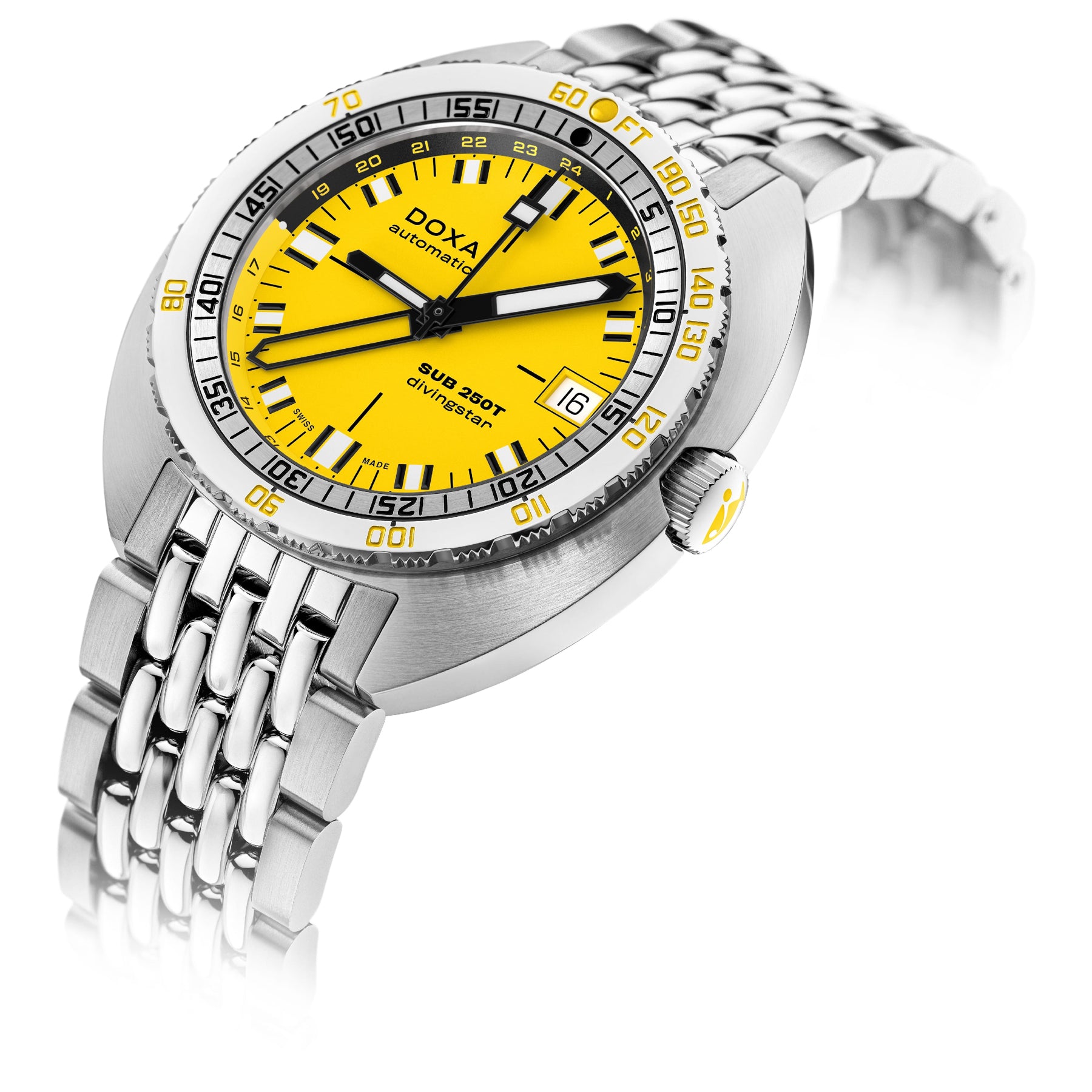 DOXA 855.10.361.10 SUB 250T GMT Divingstar On Stainless Steel Bracelet