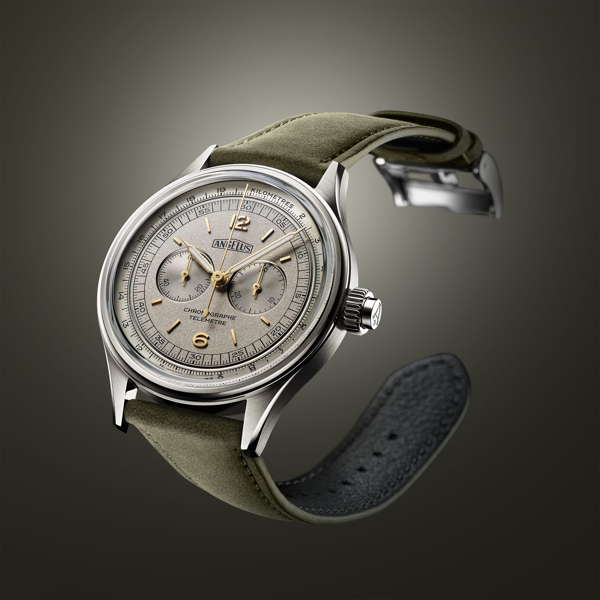 Angelus 0CHCS.G01A.V010S Chronograph Telemeter Steel Grey
