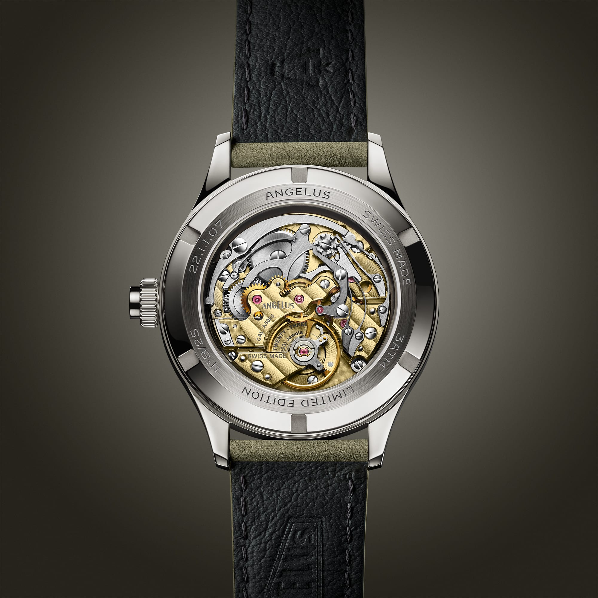 Angelus 0CHCS.G01A.V010S Chronograph Telemeter Steel Grey