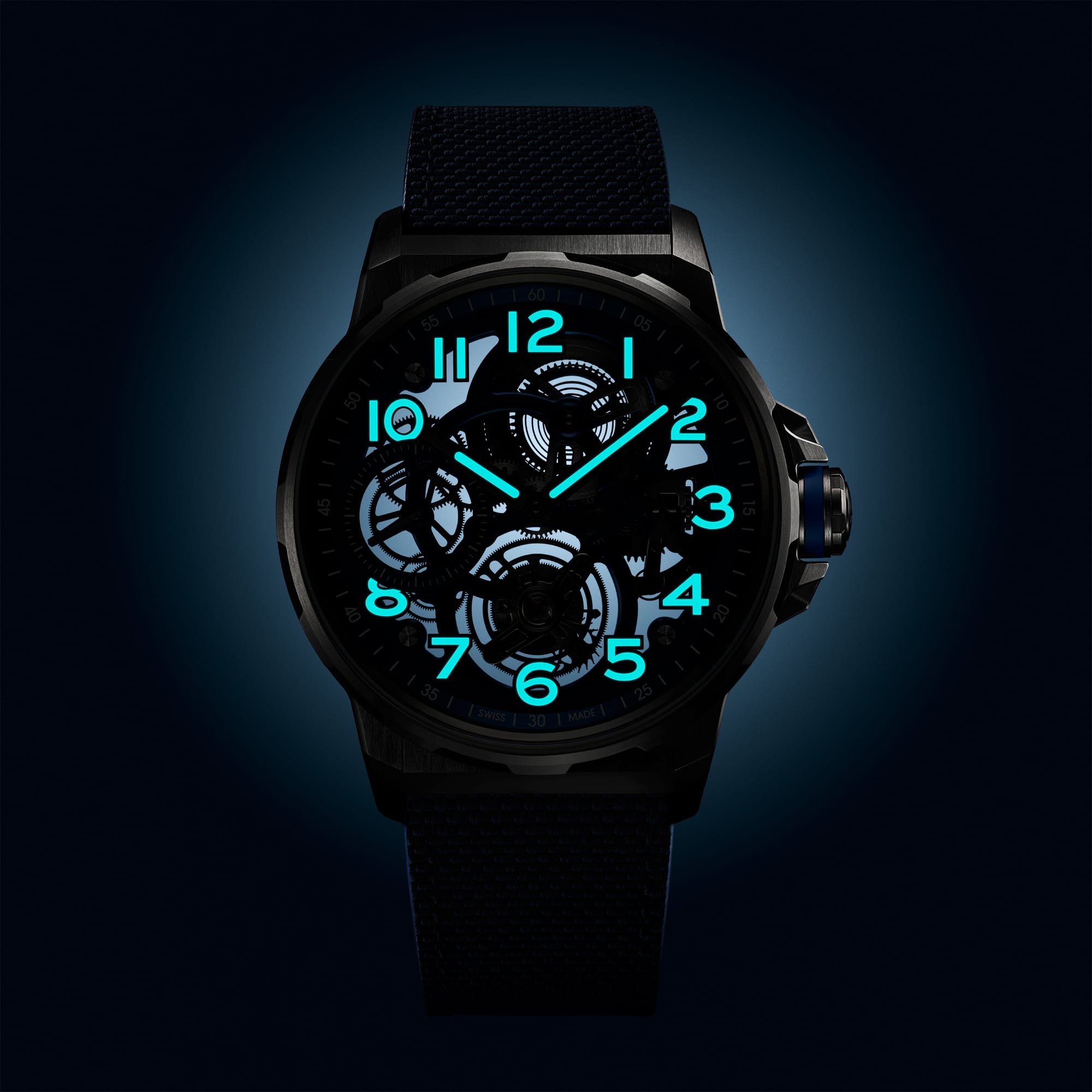 Angelus 0TSZF.U02A.C009A Flying Tourbillon Titanium Blue