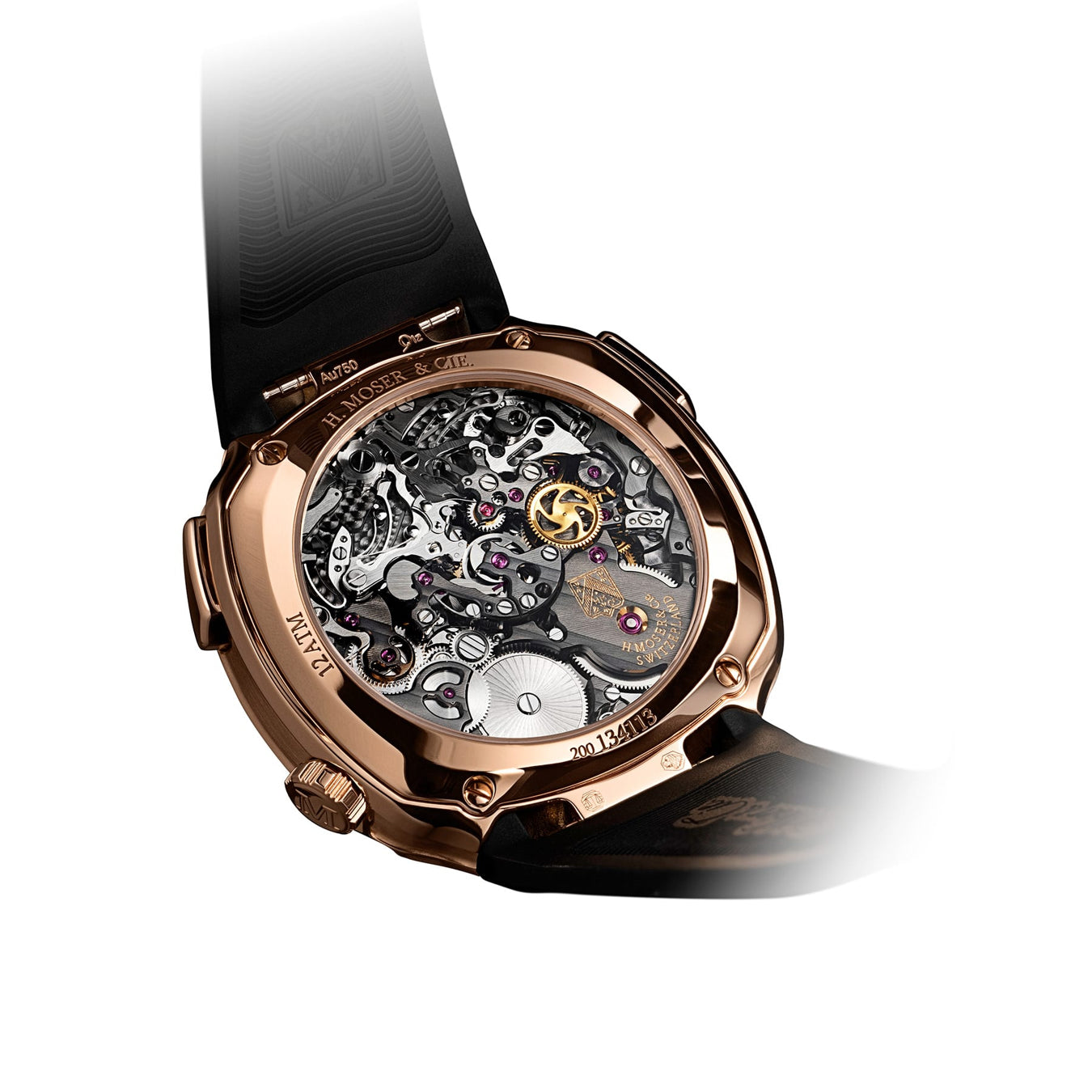 H. Moser & Cie. 6907-0402 Streamliner Flyback Chronograph Rose Gold Frosted Funky Blue Fumé