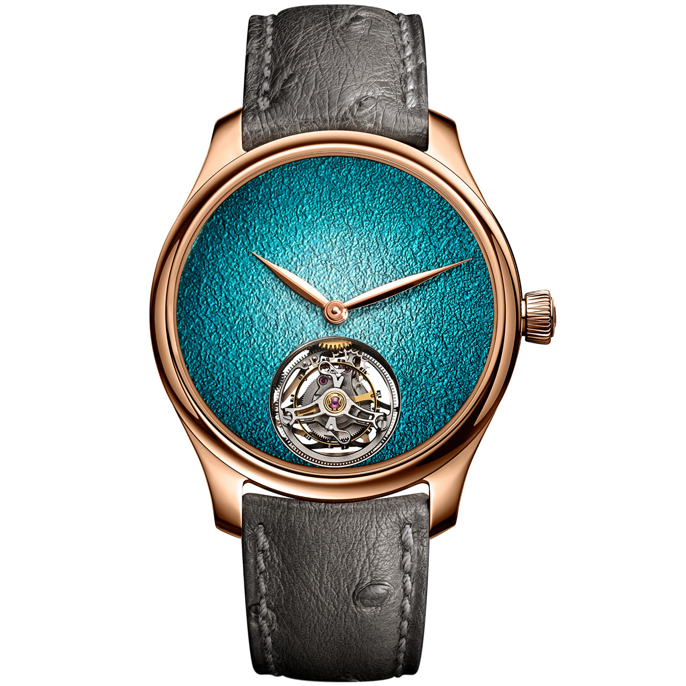 H. Moser & Cie. 1805-0400 Endeavour Tourbillon Rose Gold Turquoise Enamel