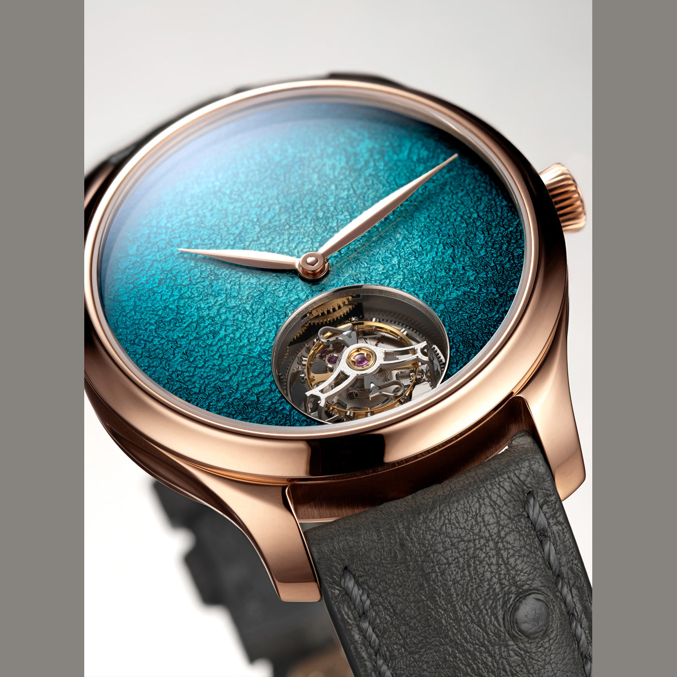 H. Moser & Cie. 1805-0400 Endeavour Tourbillon Rose Gold Turquoise Enamel