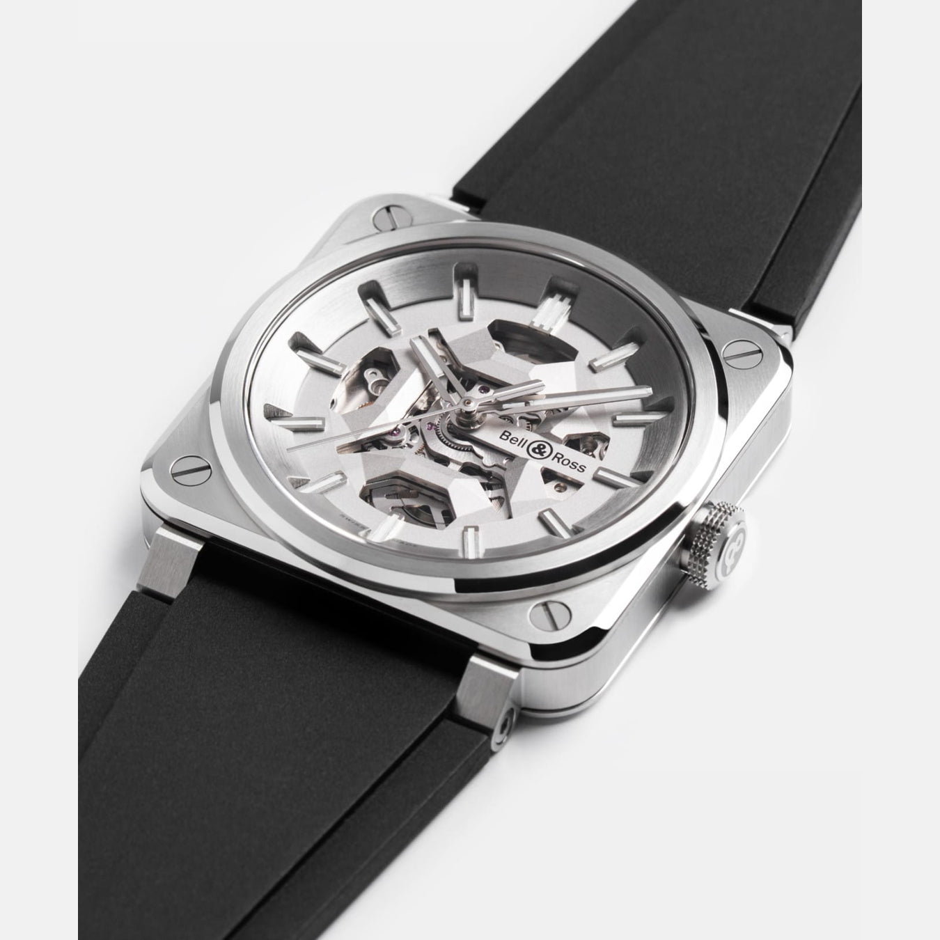Bell & Ross BR03A-GR-SKST/SRB BR-03 Skeleton Grey Steel