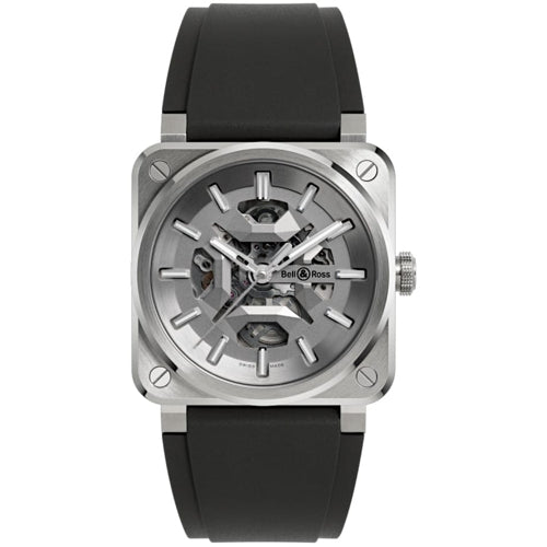 Bell & Ross BR03A-GR-SKST/SRB BR-03 Skeleton Grey Steel