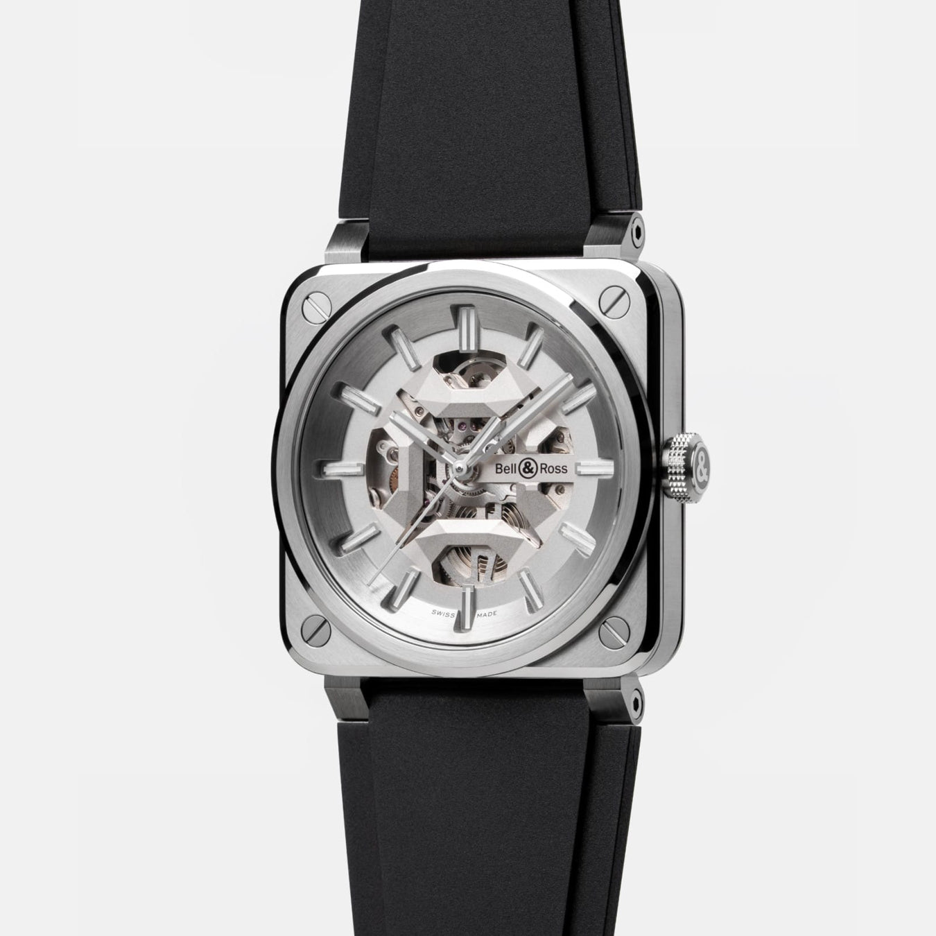 Bell & Ross BR03A-GR-SKST/SRB BR-03 Skeleton Grey Steel