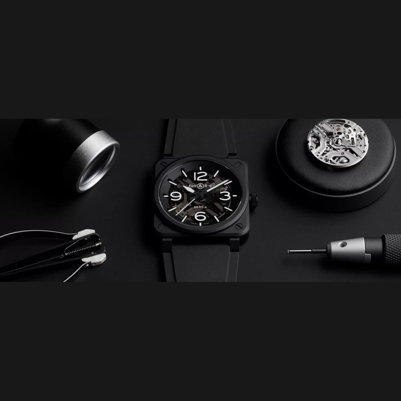 Bell & Ross BR03A-BL-SKCE/SRB BR-03 Skeleton Black Ceramic