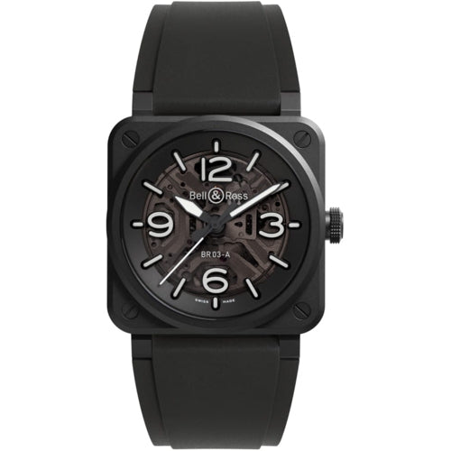Bell & Ross BR03A-BL-SKCE/SRB BR-03 Skeleton Black Ceramic