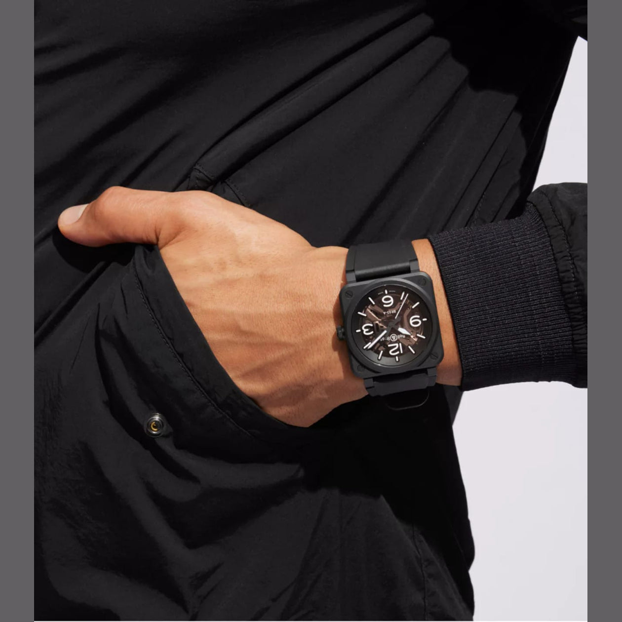 Bell & Ross BR03A-BL-SKCE/SRB BR-03 Skeleton Black Ceramic