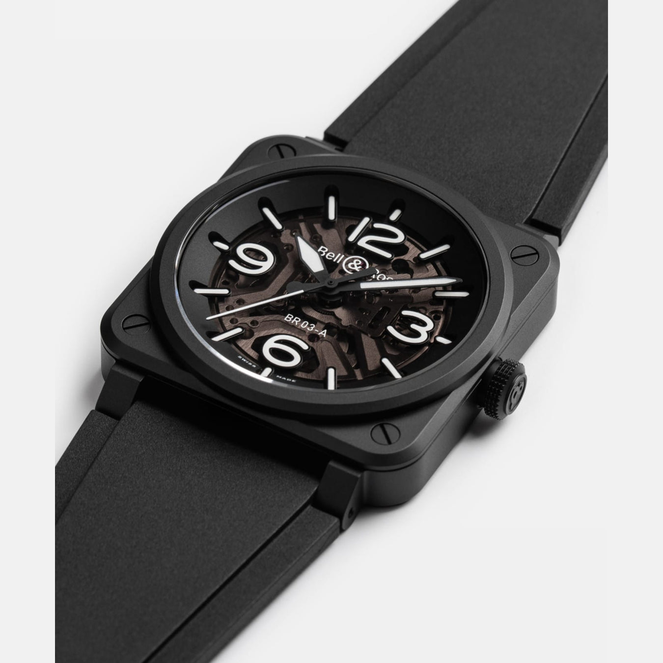 Bell & Ross BR03A-BL-SKCE/SRB BR-03 Skeleton Black Ceramic