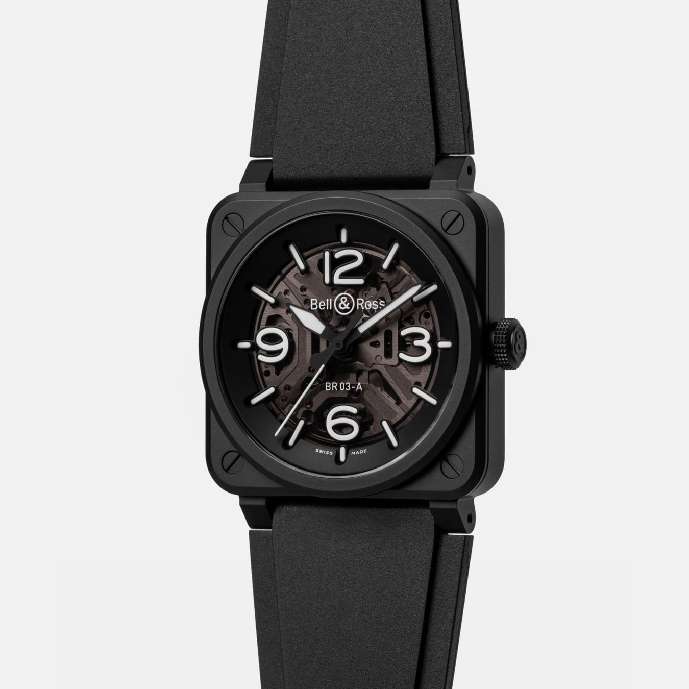 Bell & Ross BR03A-BL-SKCE/SRB BR-03 Skeleton Black Ceramic