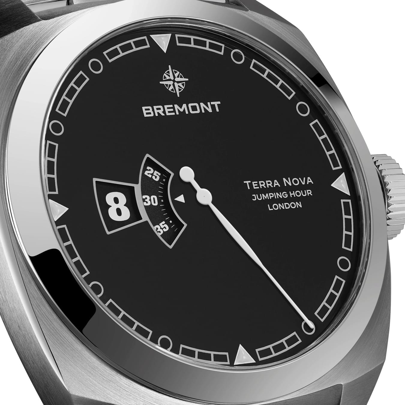 Bremont TN40-JH-SS-BK-L-S Terra Nova Jumping Hour On Strap