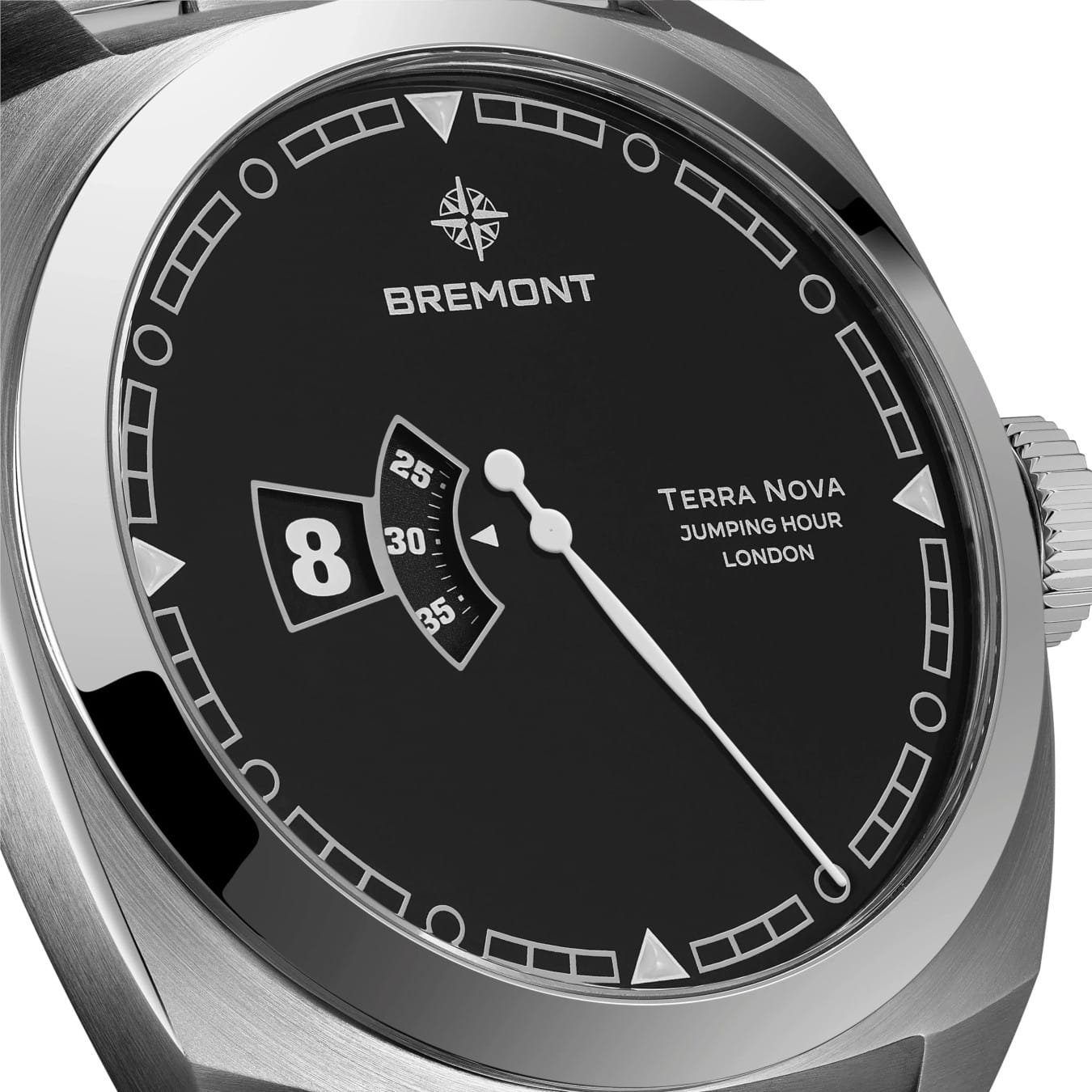 Bremont TN40-JH-SS-BK-B Terra Nova Jumping Hour On Bracelet
