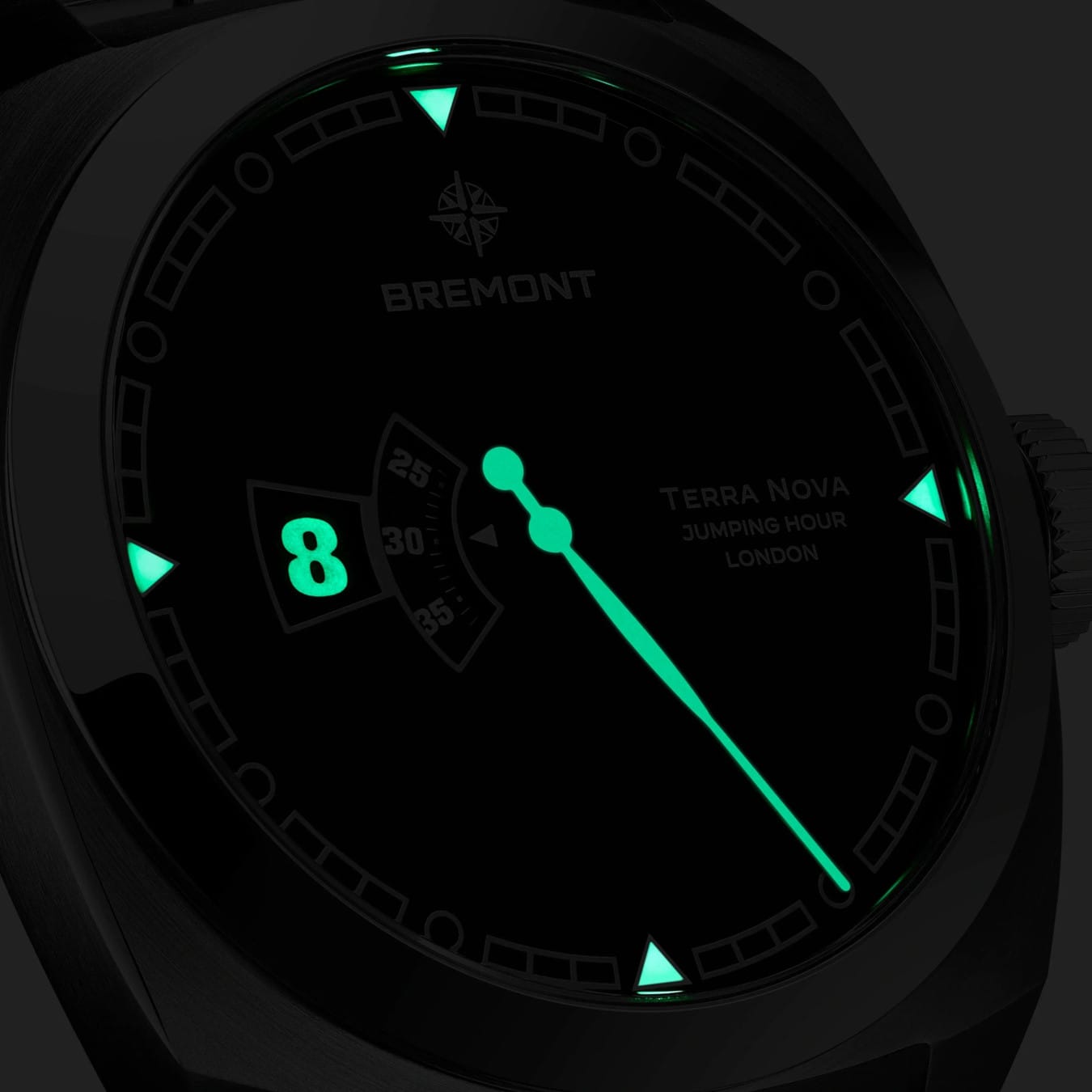 Bremont TN40-JH-SS-BK-B Terra Nova Jumping Hour On Bracelet