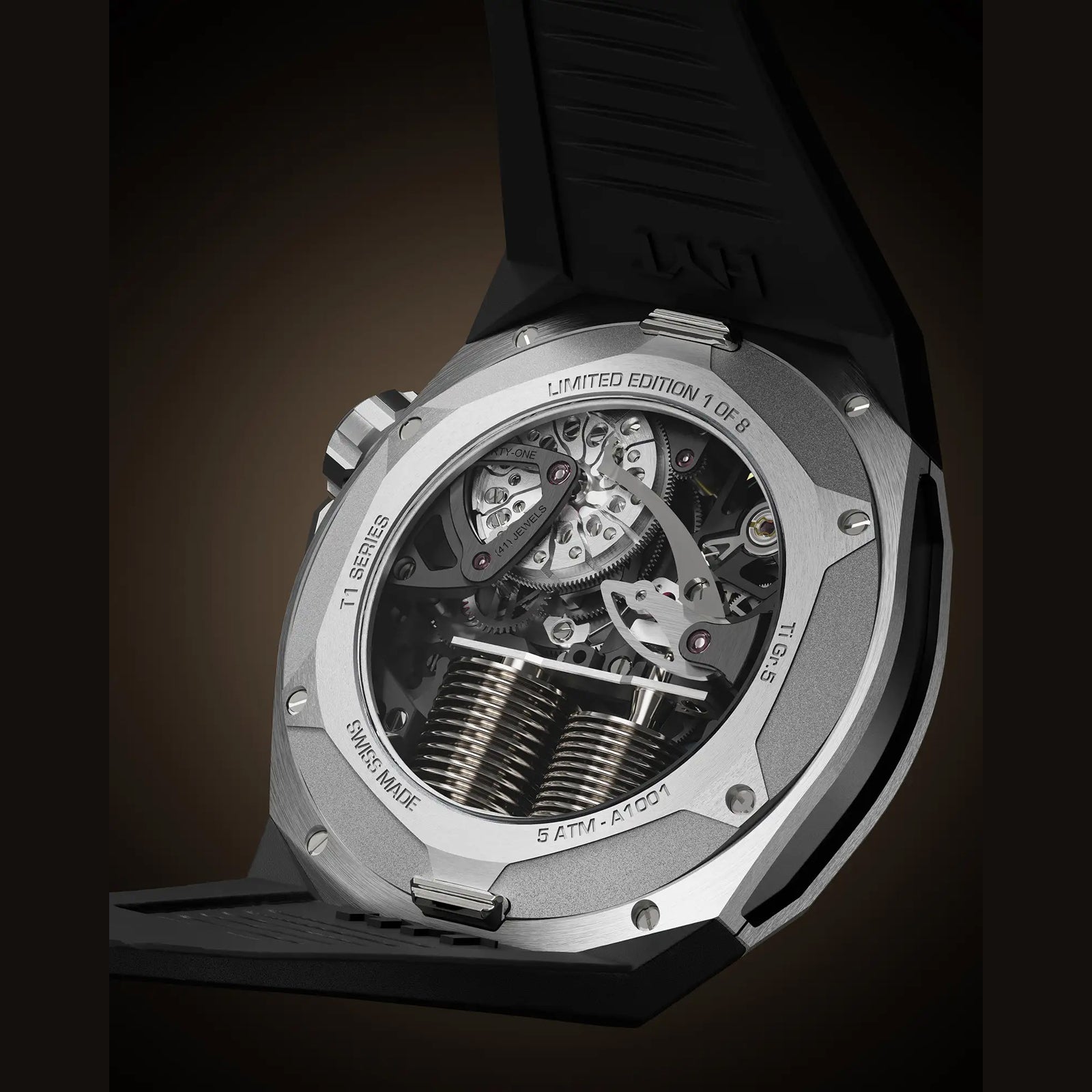 HYT T1 Titanium Guilloché