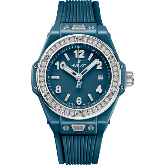 Hublot 485.ES.5171.RX.1204 Big Bang One Click Petrol Blue Ceramic Diamonds