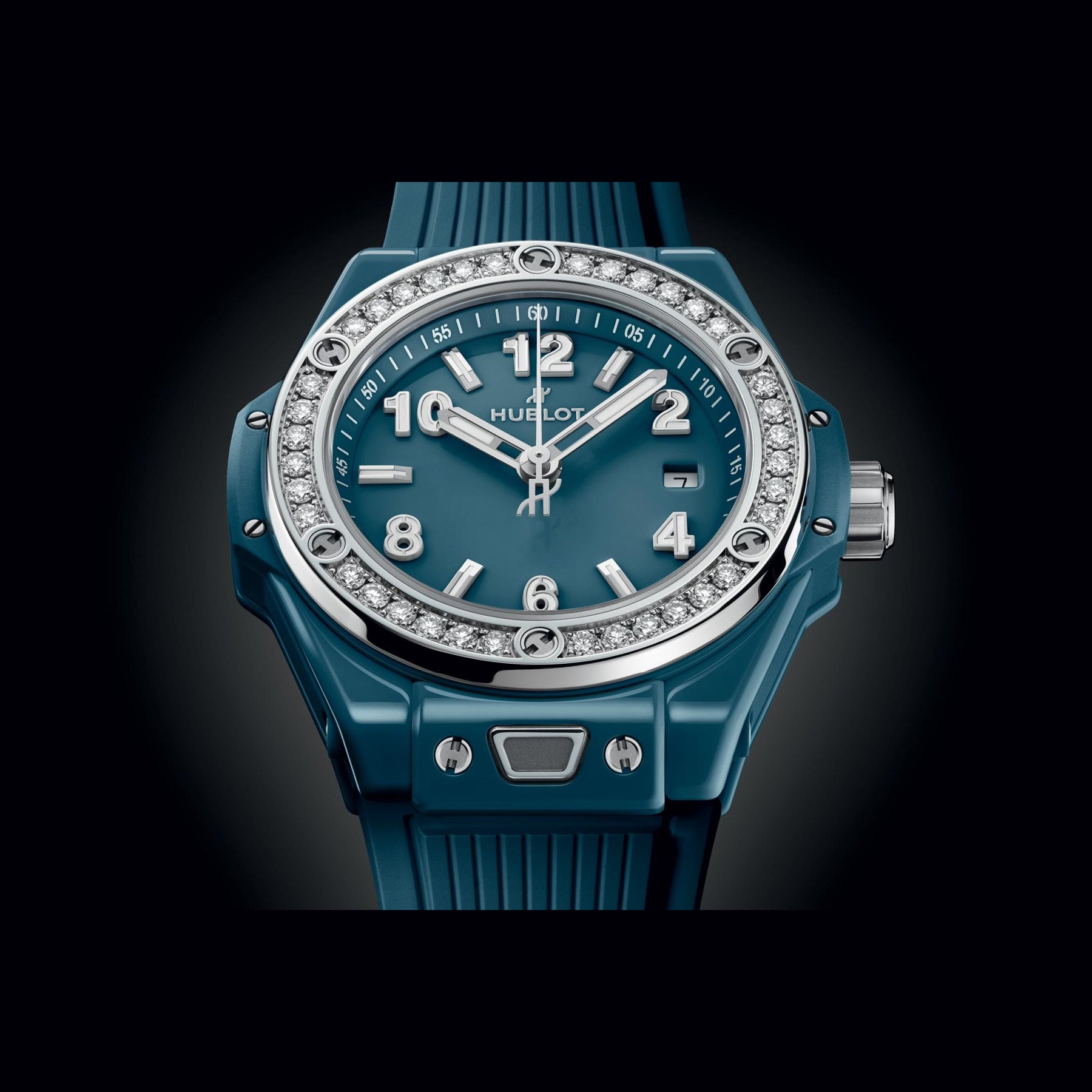 Hublot 485.ES.5171.RX.1204 Big Bang One Click Petrol Blue Ceramic Diamonds