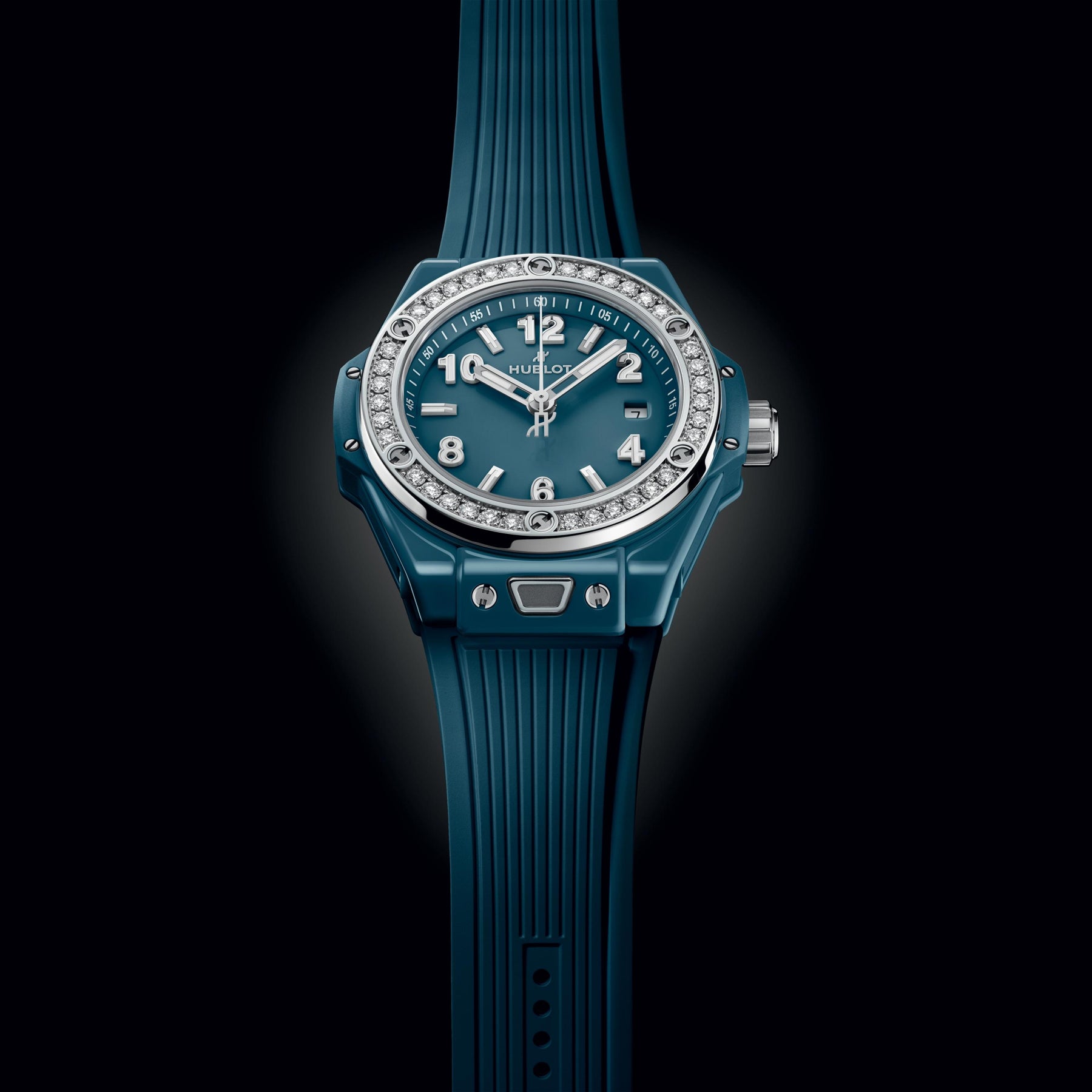 Hublot 485.ES.5171.RX.1204 Big Bang One Click Petrol Blue Ceramic Diamonds