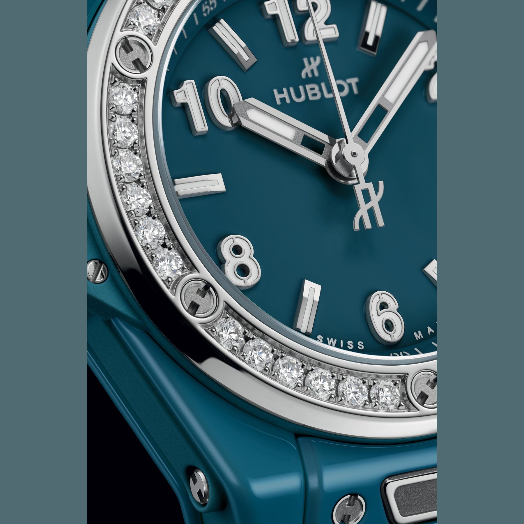 Hublot 485.ES.5171.RX.1204 Big Bang One Click Petrol Blue Ceramic Diamonds