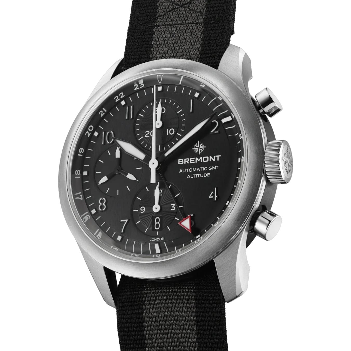 Bremont ALT42-CHR-G-SS-BK-N-S Altitude Chronograph GMT on Nato Strap
