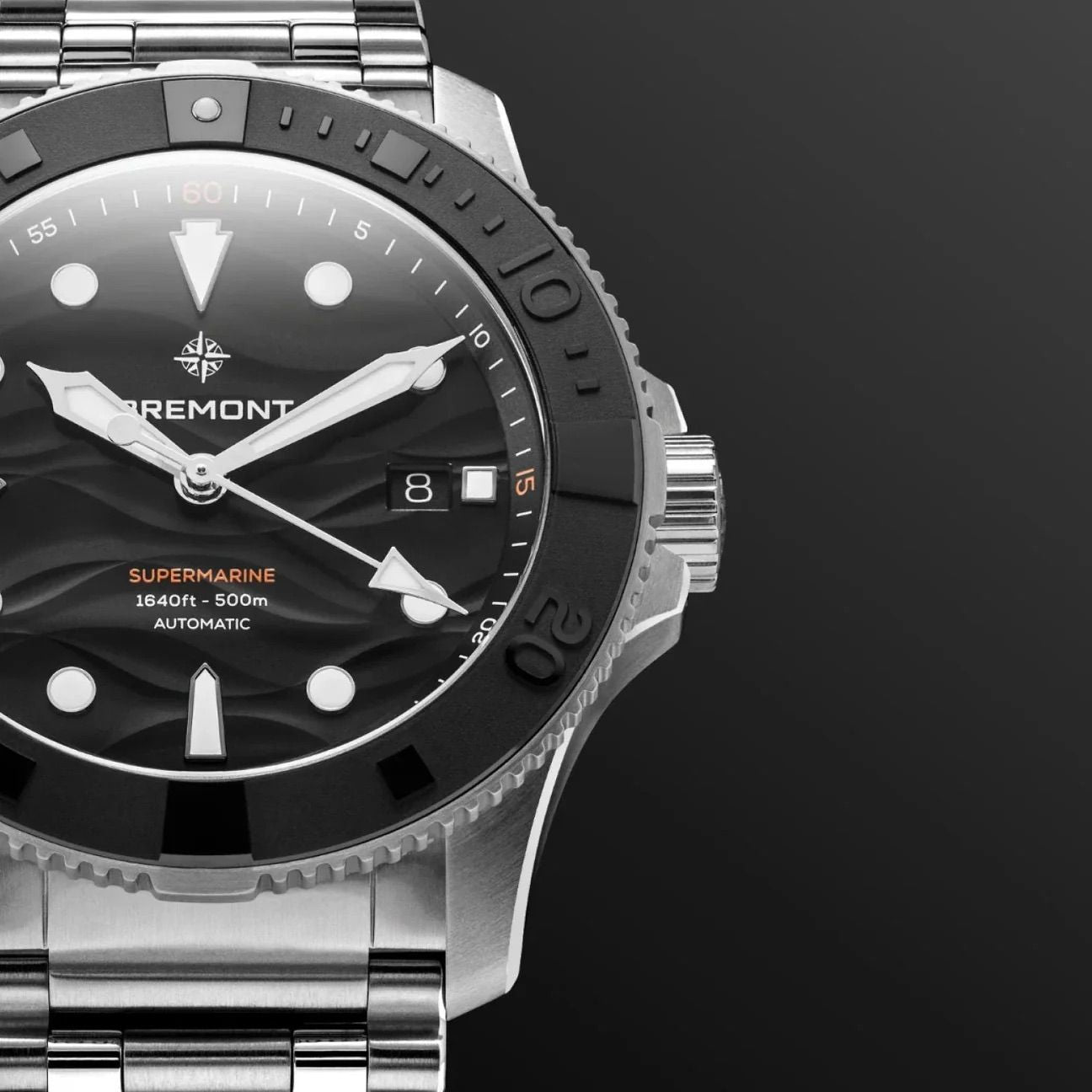 Bremont SM43-DT-SS-BK-B Supermarine 500m on Bracelet