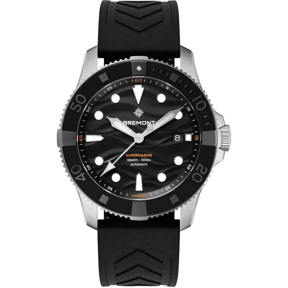 Bremont SM43-DT-SS-BK-R-S Supermarine 500m on Strap